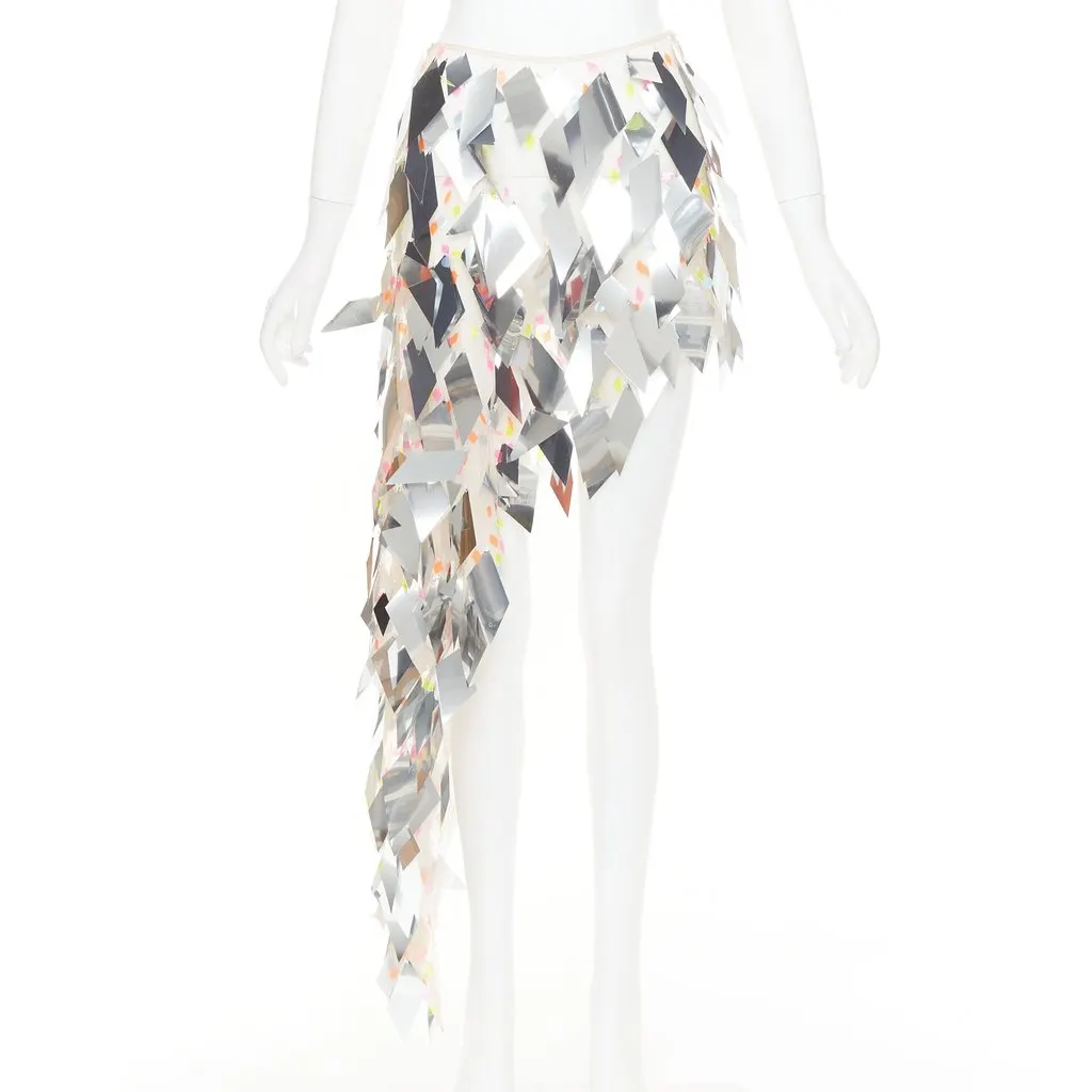 Alexandre Vauthier Silver Skirt Silver Good - Front View