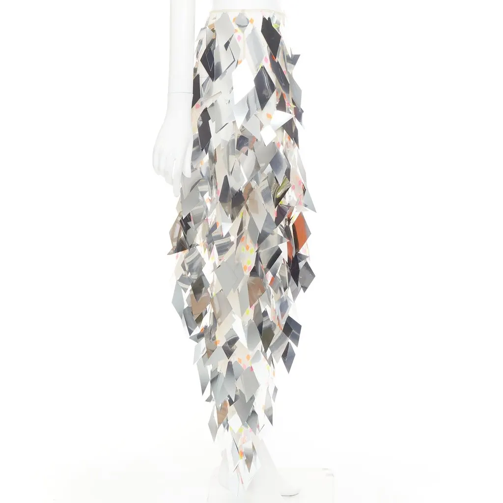 Alexandre Vauthier Silver Skirt Silver Good - Model View