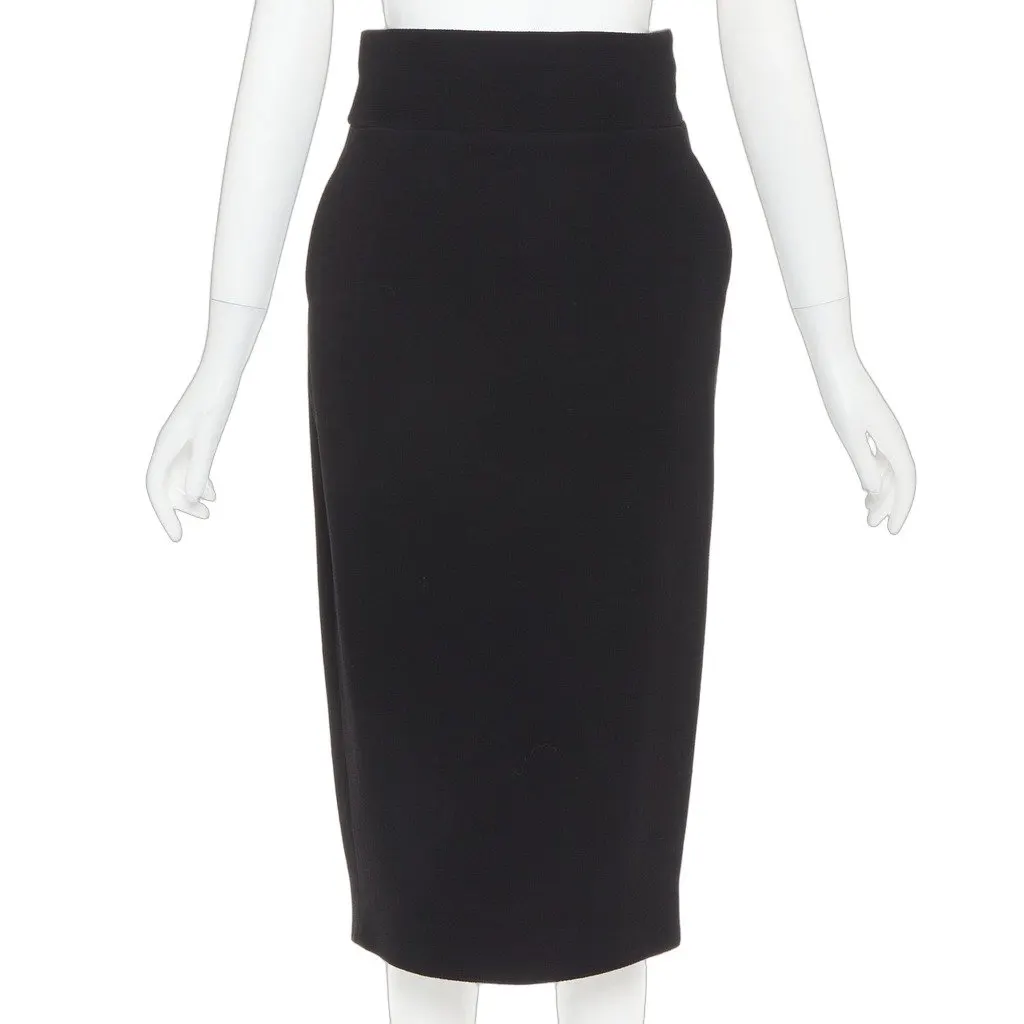 Alexandre Vauthier Black Wool Skirt Black Wool Good - Front View