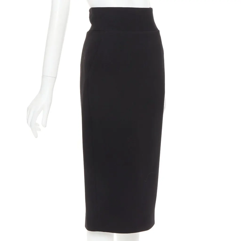 Alexandre Vauthier Black Wool Skirt Black Wool Good - Inside View