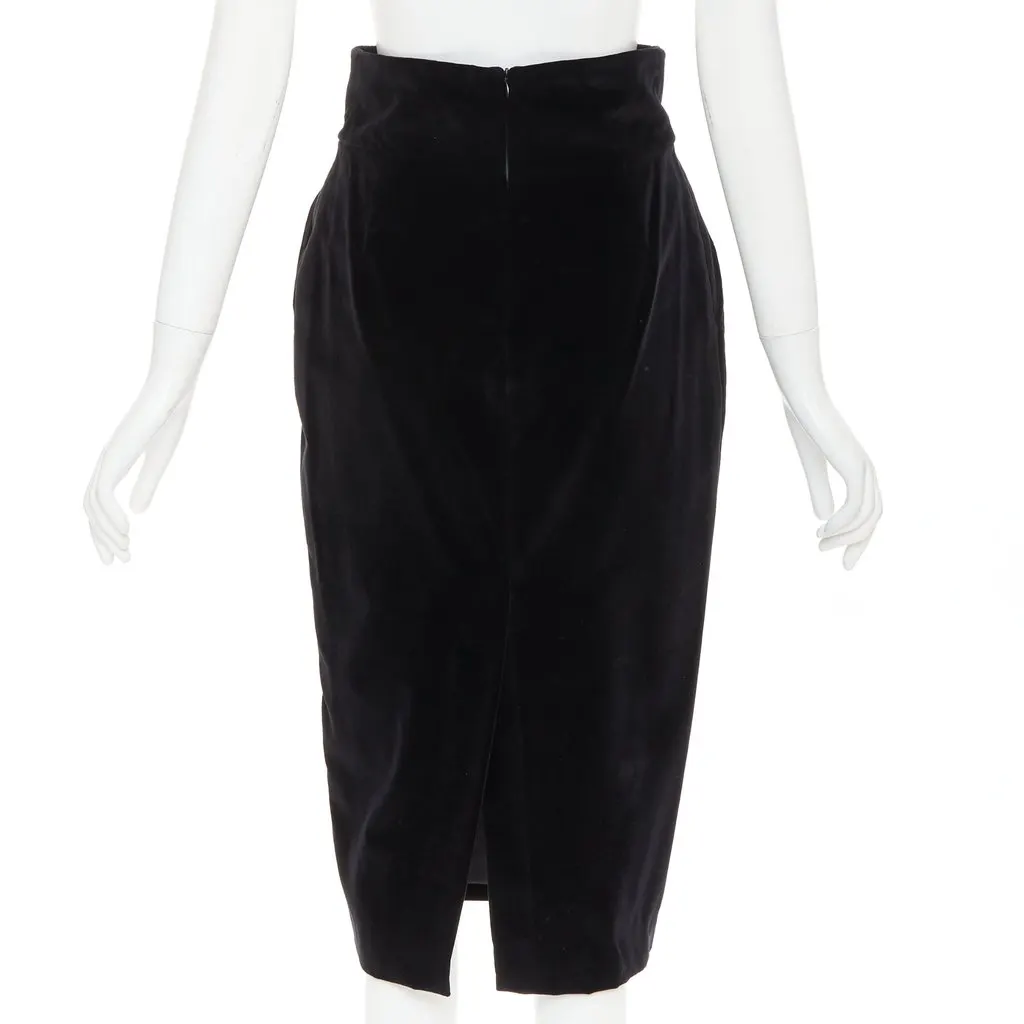 Alexandre Vauthier Black Velvet Skirt Black Velvet Very good - Model View