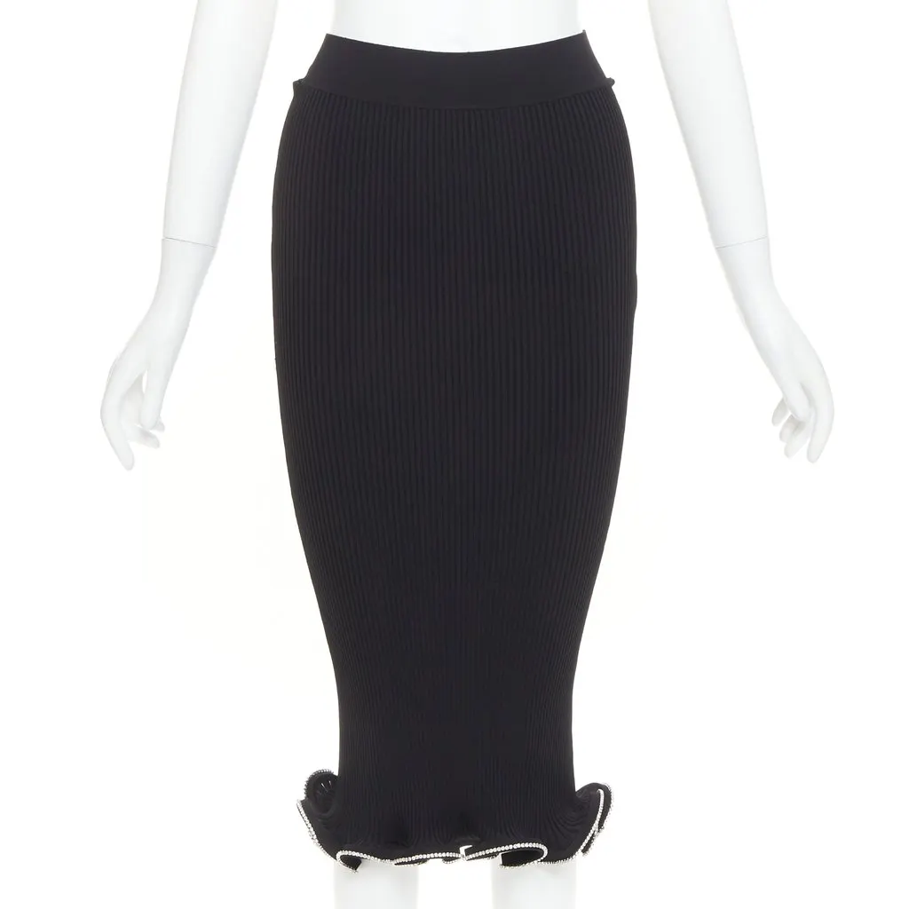 Alexandre Vauthier Black Polyester Skirt Black Polyester Very good - Front View