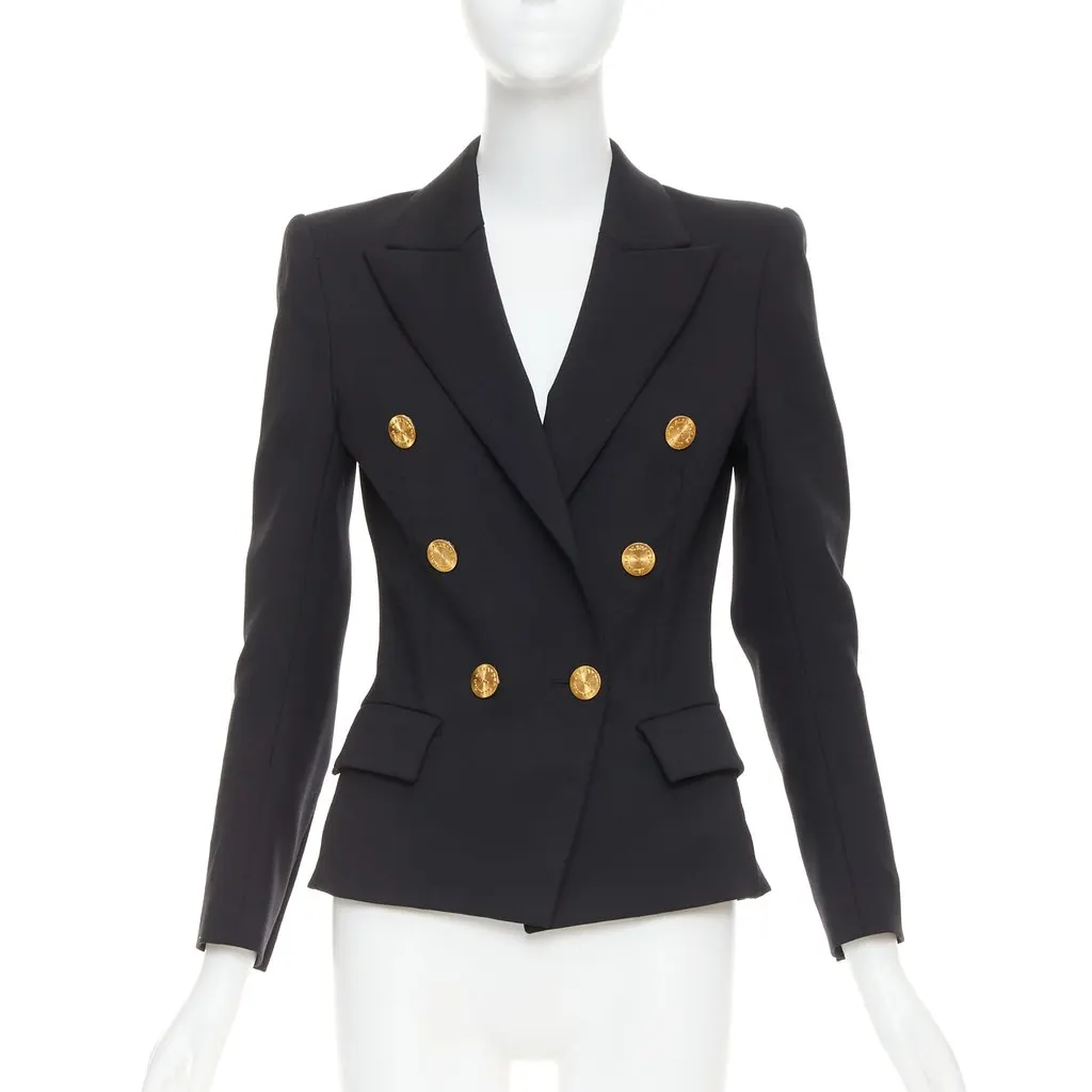Alexandre Vauthier Black Wool Jacket Black Wool Very good - Front View
