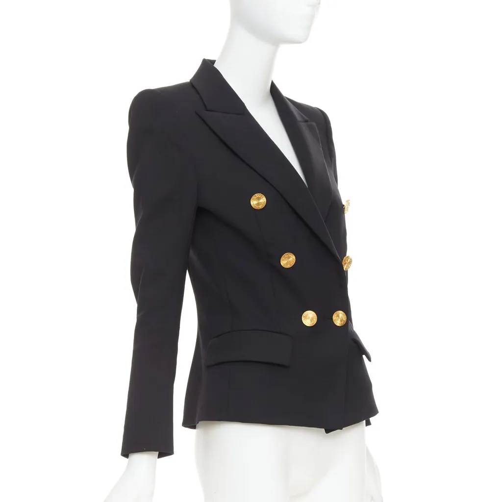 Alexandre Vauthier Black Wool Jacket Black Wool Very good - Model View