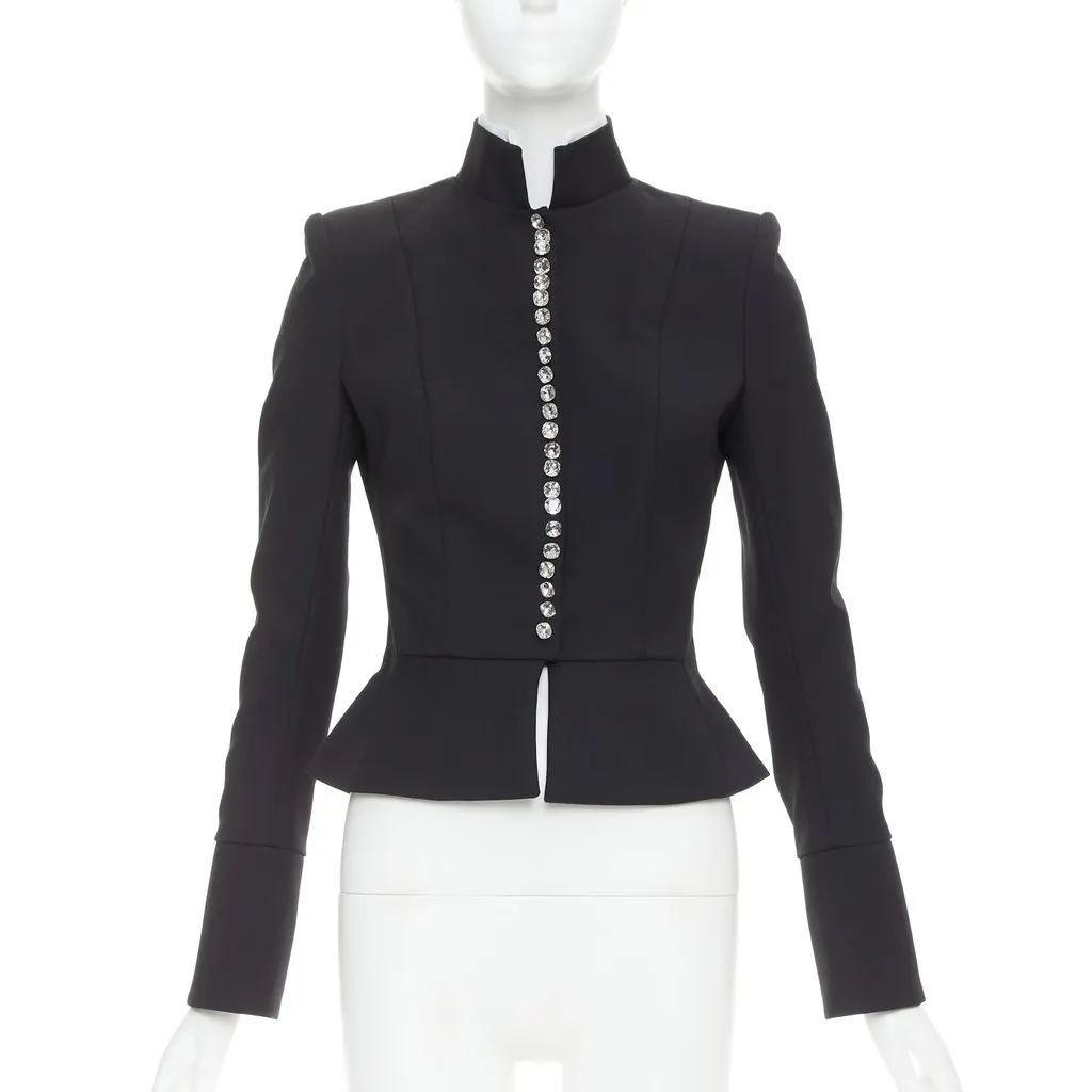 Alexandre Vauthier Black Wool Jacket Black Wool Good - Front View