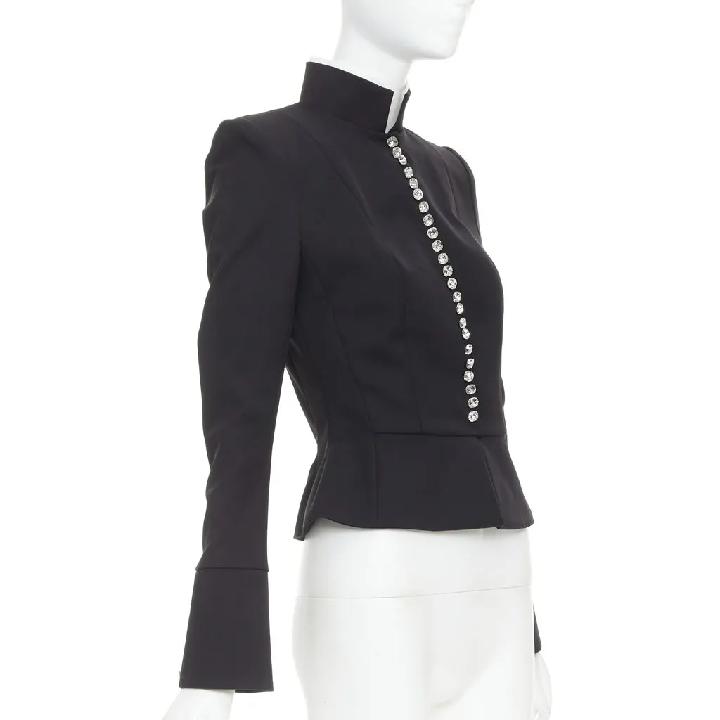 Alexandre Vauthier Black Wool Jacket Black Wool Good - Model View