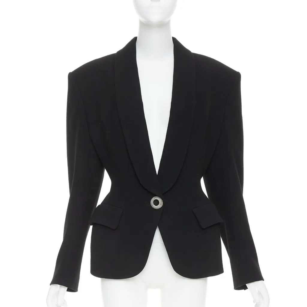 Alexandre Vauthier Black Wool Jacket Black Wool Very good - Front View