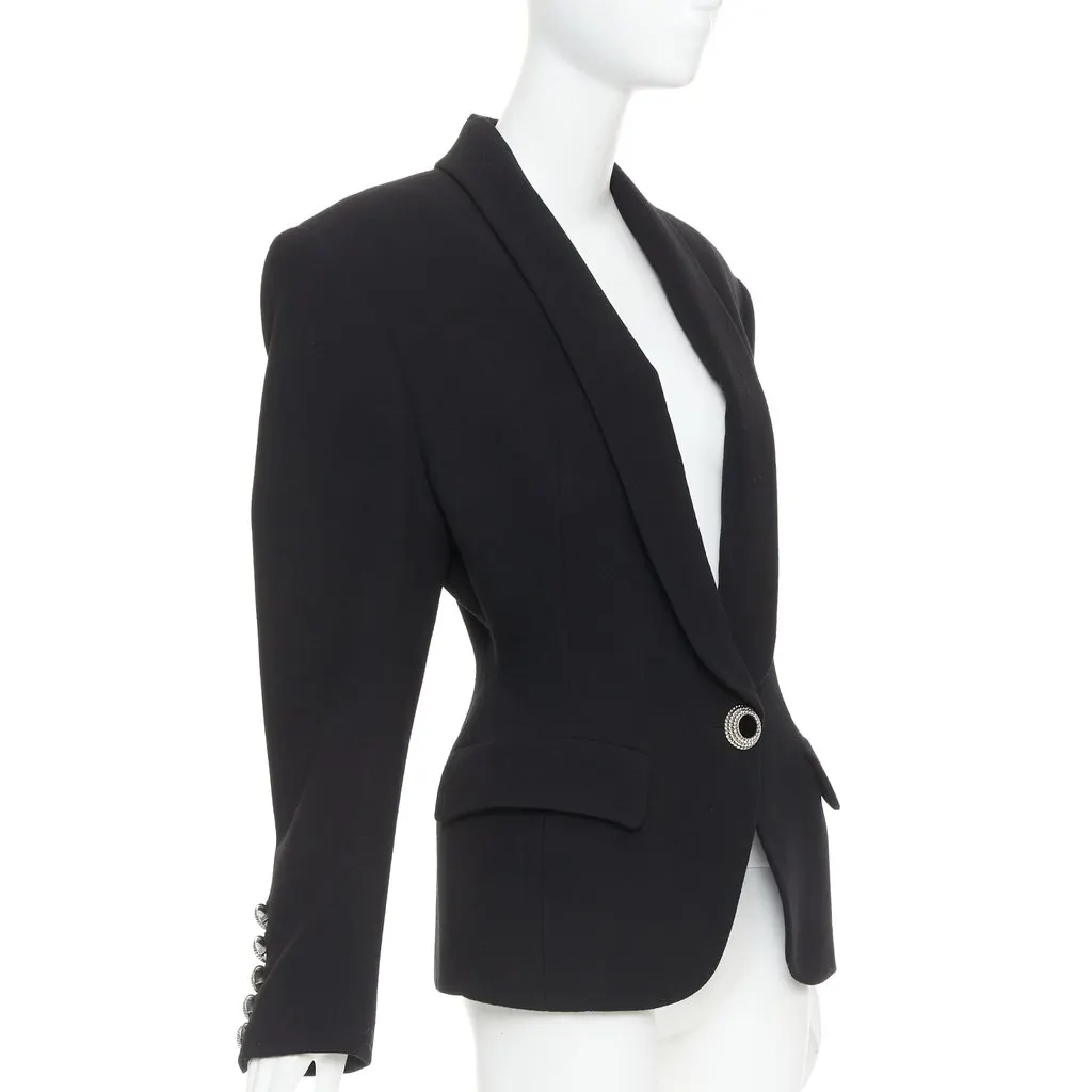Alexandre Vauthier Black Wool Jacket Black Wool Very good - Model View