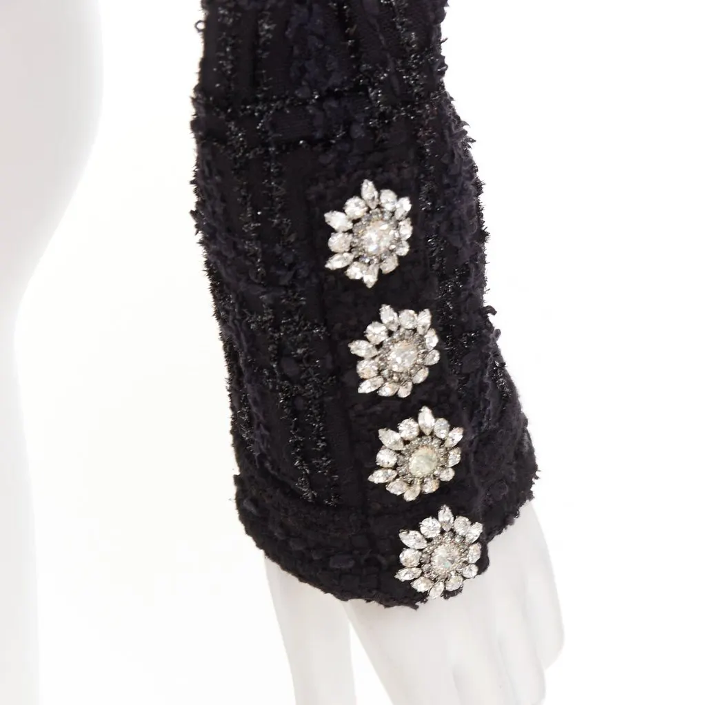 Alexandre Vauthier Black Tweed Jacket Black Tweed Very good - Back View