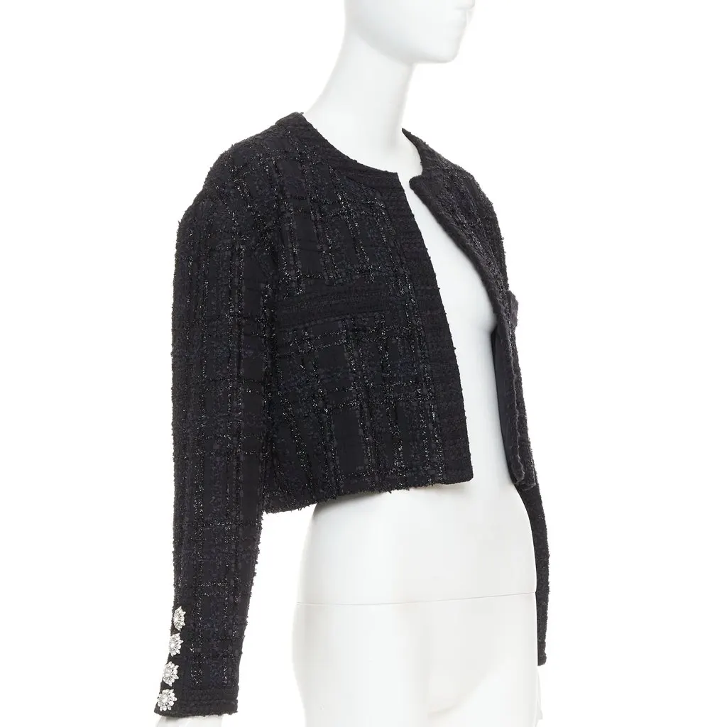 Alexandre Vauthier Black Tweed Jacket Black Tweed Very good - Inside View