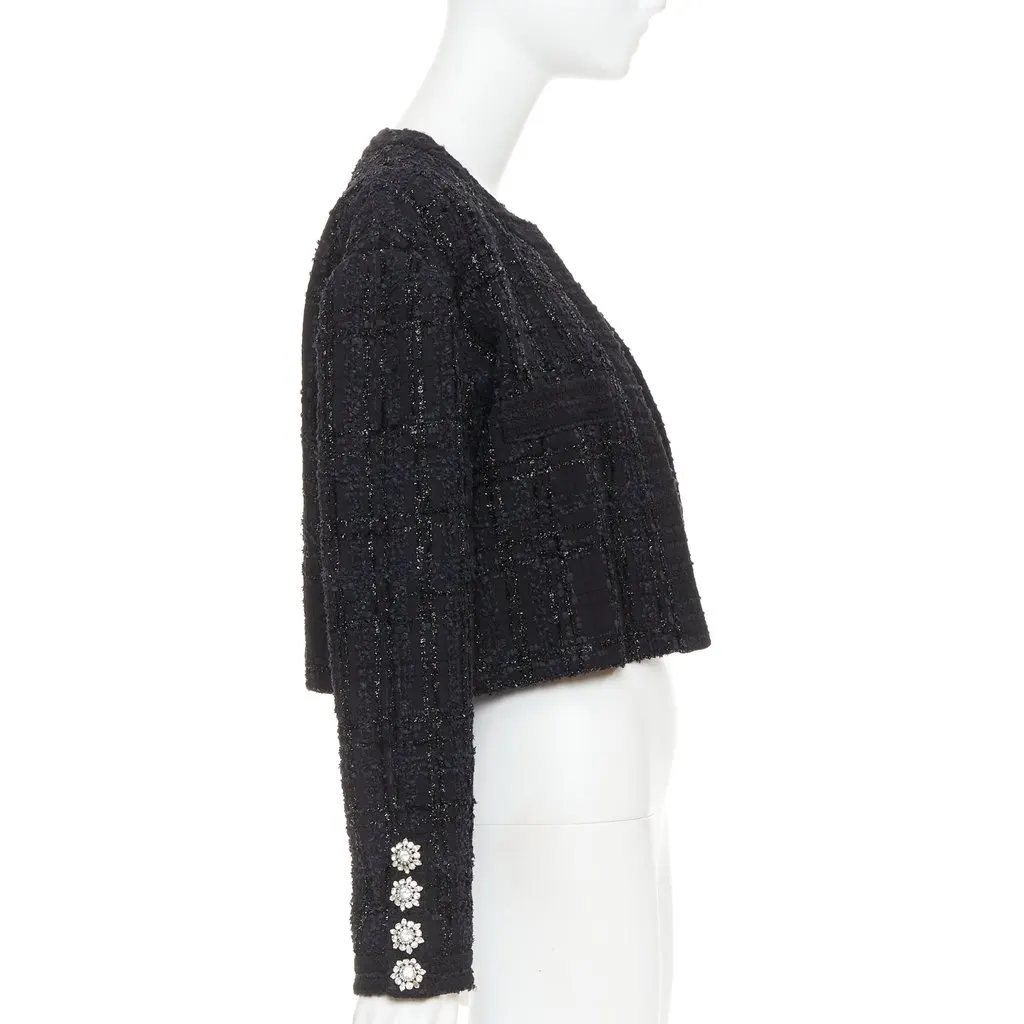 Alexandre Vauthier Black Tweed Jacket Black Tweed Very good - Model View