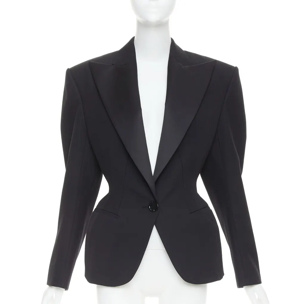 Alexandre Vauthier Black Wool Jacket Black Wool Very good - Front View