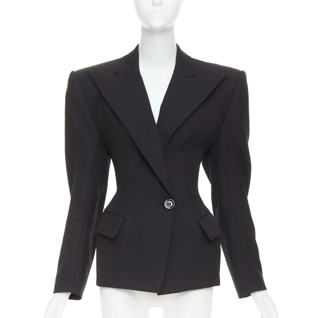 Alexandre Vauthier Black Polyester Jacket Black Polyester Very good - Front View