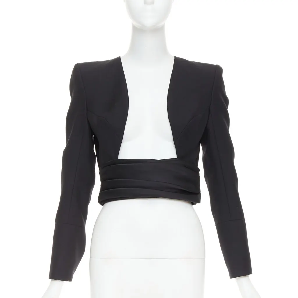 Alexandre Vauthier Black Wool Jacket Black Wool Very good - Front View