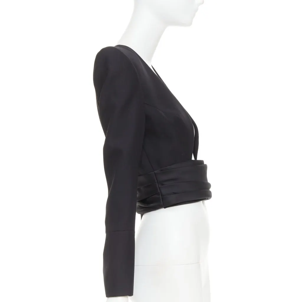 Alexandre Vauthier Black Wool Jacket Black Wool Very good - Model View