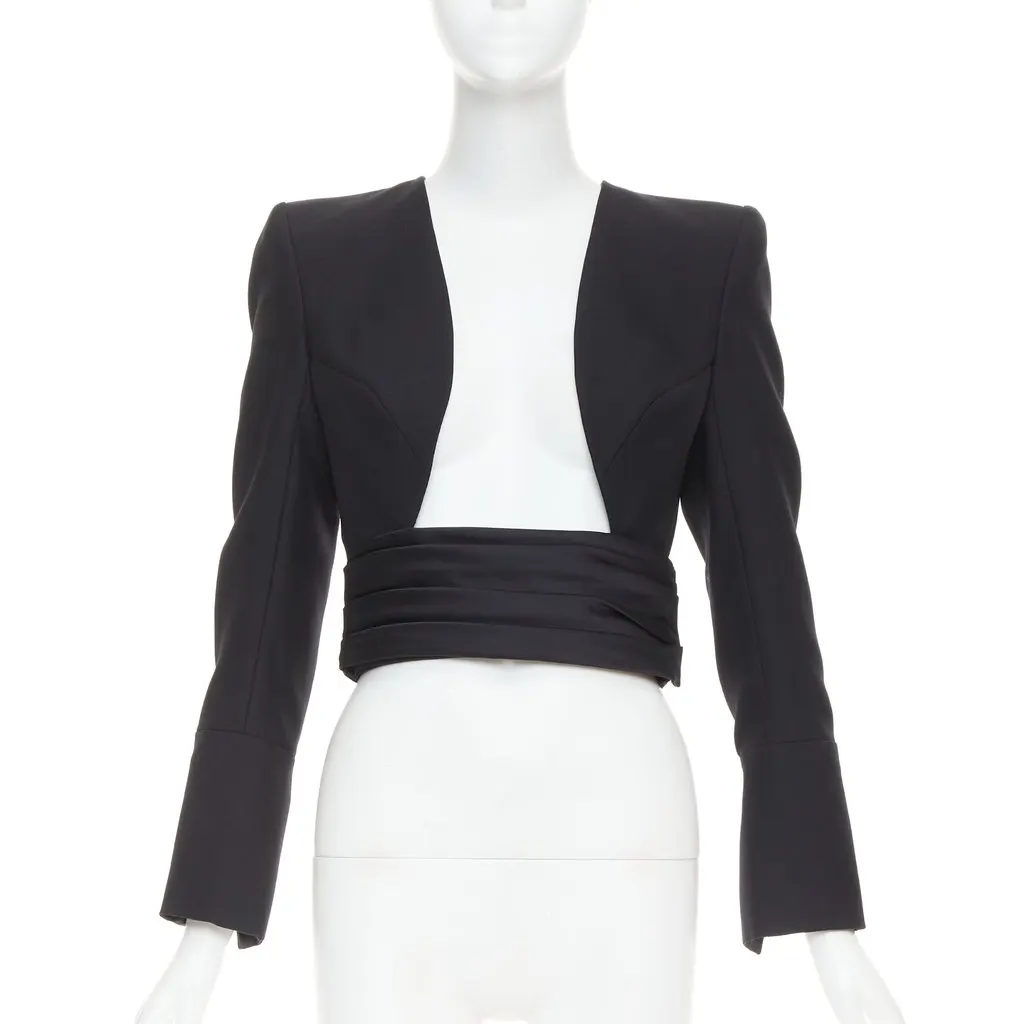 Alexandre Vauthier Black Wool Jacket Black Wool Very good - Front View