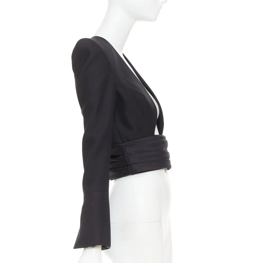 Alexandre Vauthier Black Wool Jacket Black Wool Very good - Model View