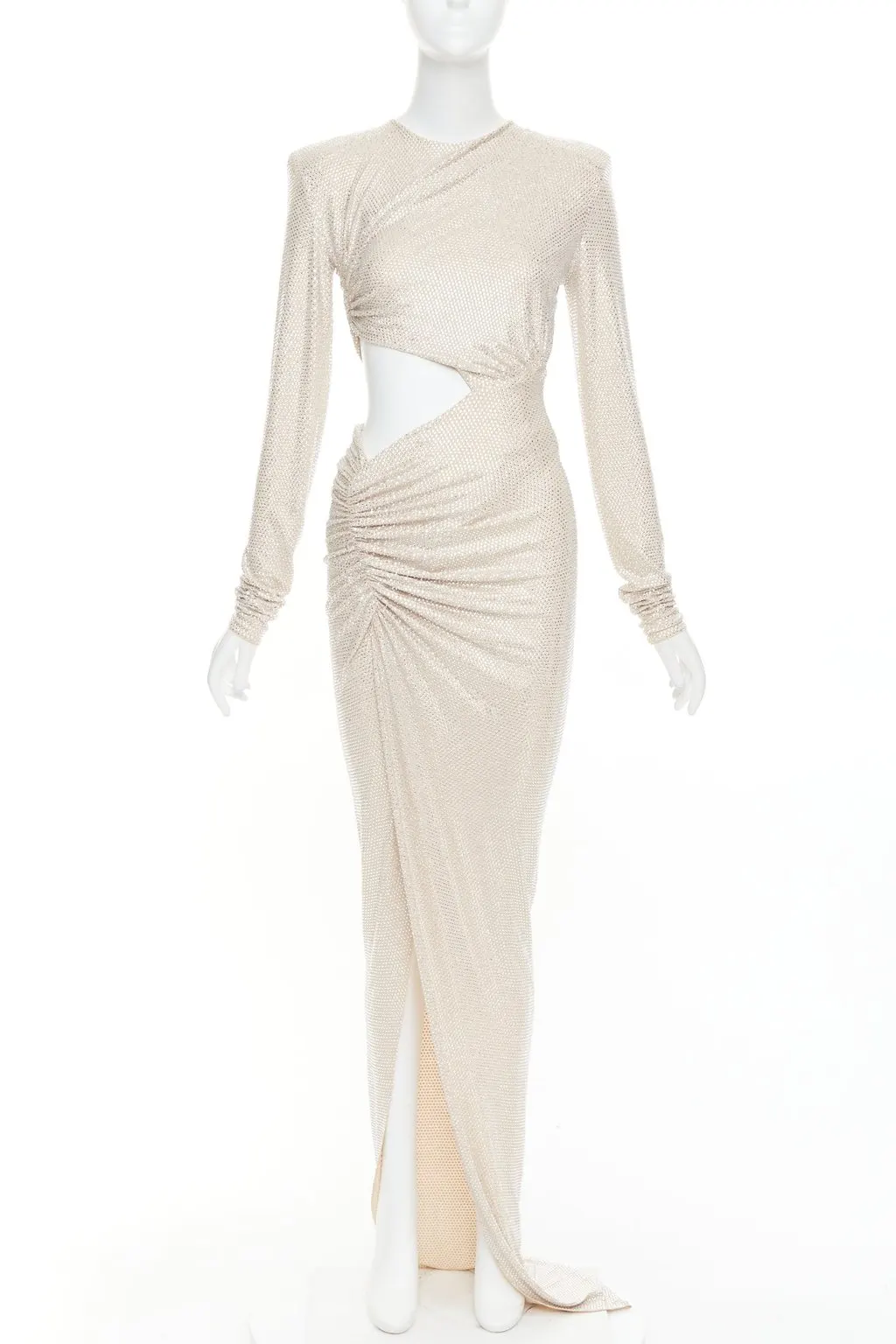 Alexandre Vauthier Beige Viscose Dress Beige Viscose Very good - Front View