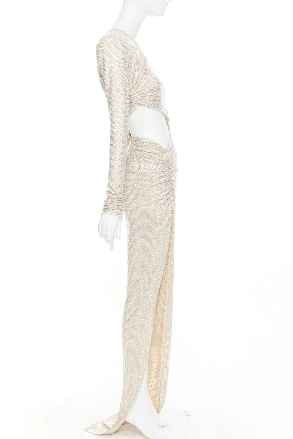 Alexandre Vauthier Beige Viscose Dress Beige Viscose Very good - Model View