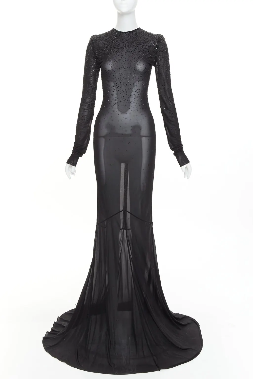 Alexandre Vauthier Black Viscose Dress Black Viscose Good - Front View