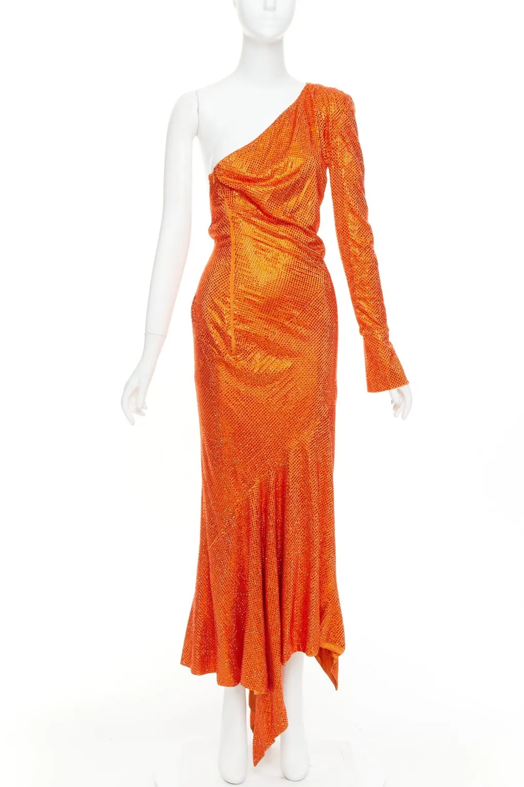 Alexandre Vauthier Orange Dress Orange Good - Front View