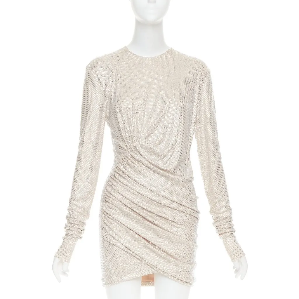 Alexandre Vauthier Beige Viscose Dress Beige Viscose Very good - Front View