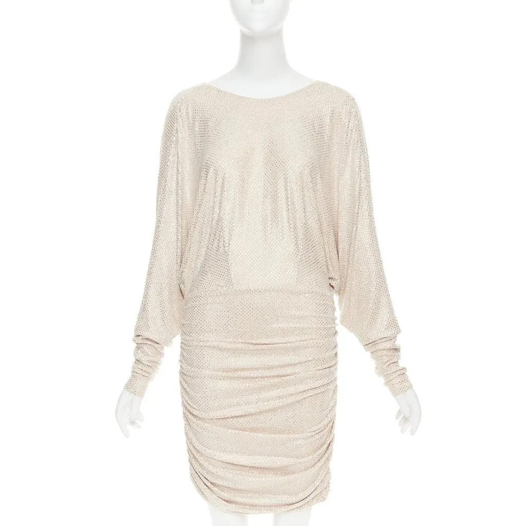 Alexandre Vauthier Beige Viscose Dress Beige Viscose Very good - Front View