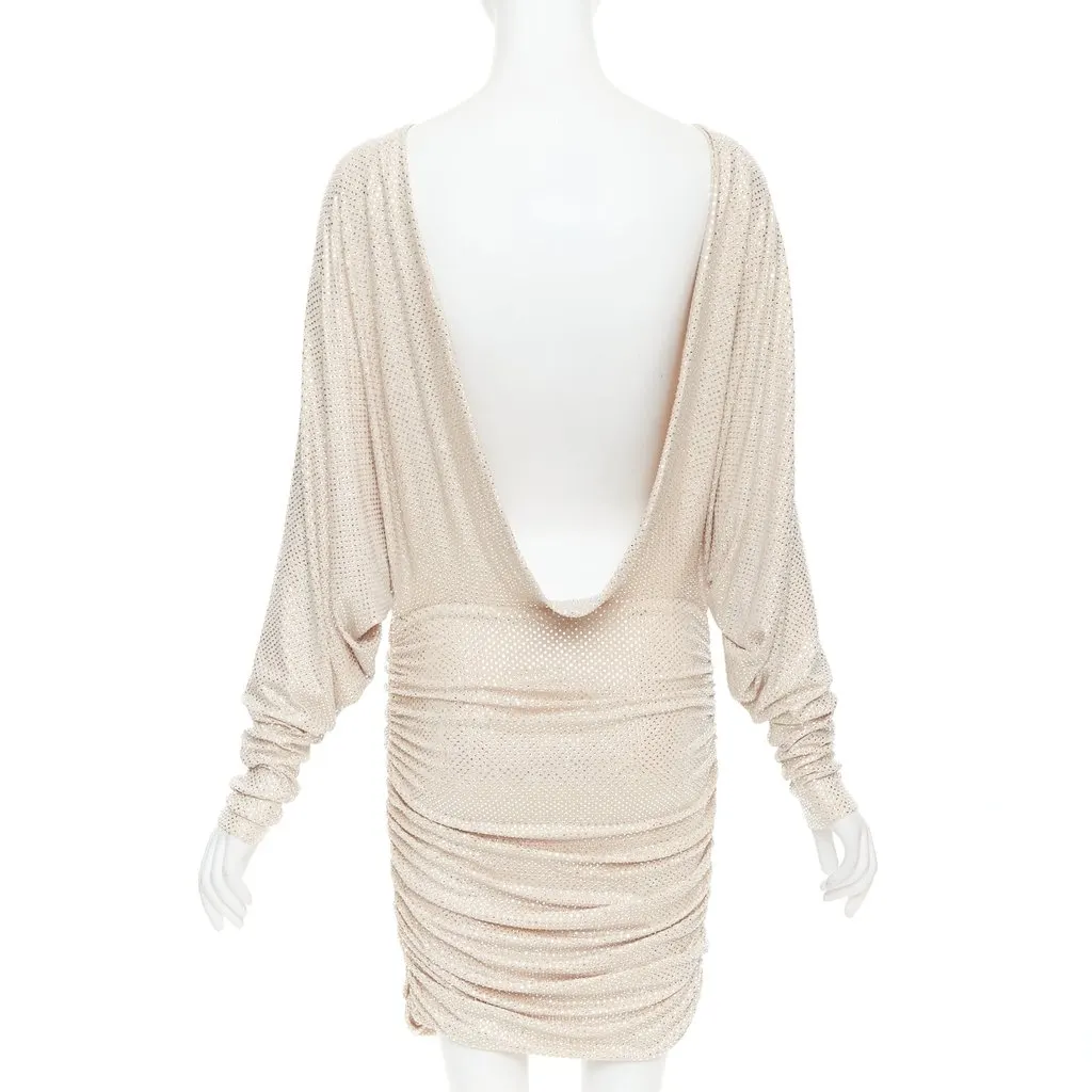 Alexandre Vauthier Beige Viscose Dress Beige Viscose Very good - Back View