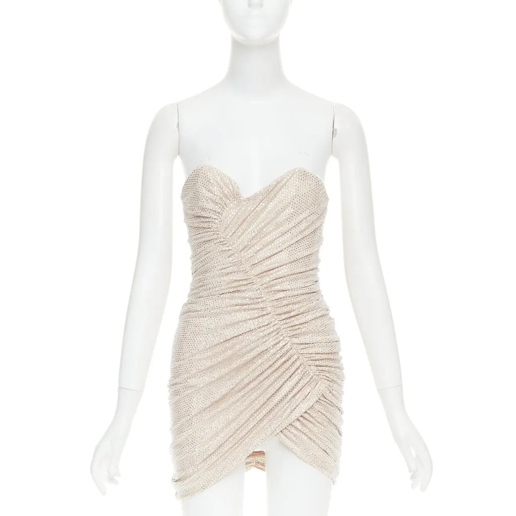 Alexandre Vauthier Beige Viscose Dress Beige Viscose Very good - Front View