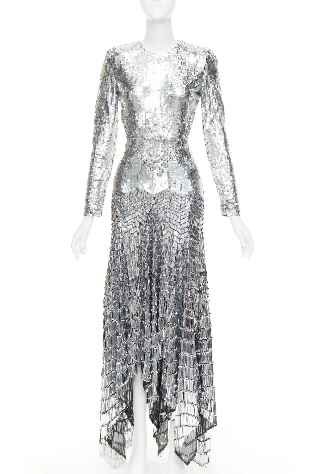 Alexandre Vauthier Silver Dress Silver Fair - Front View