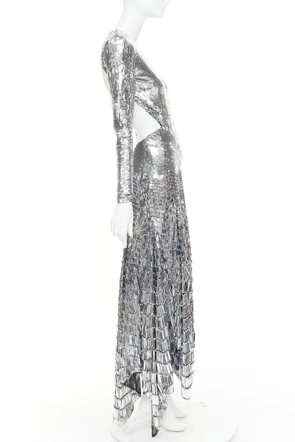 Alexandre Vauthier Silver Dress Silver Fair - Model View