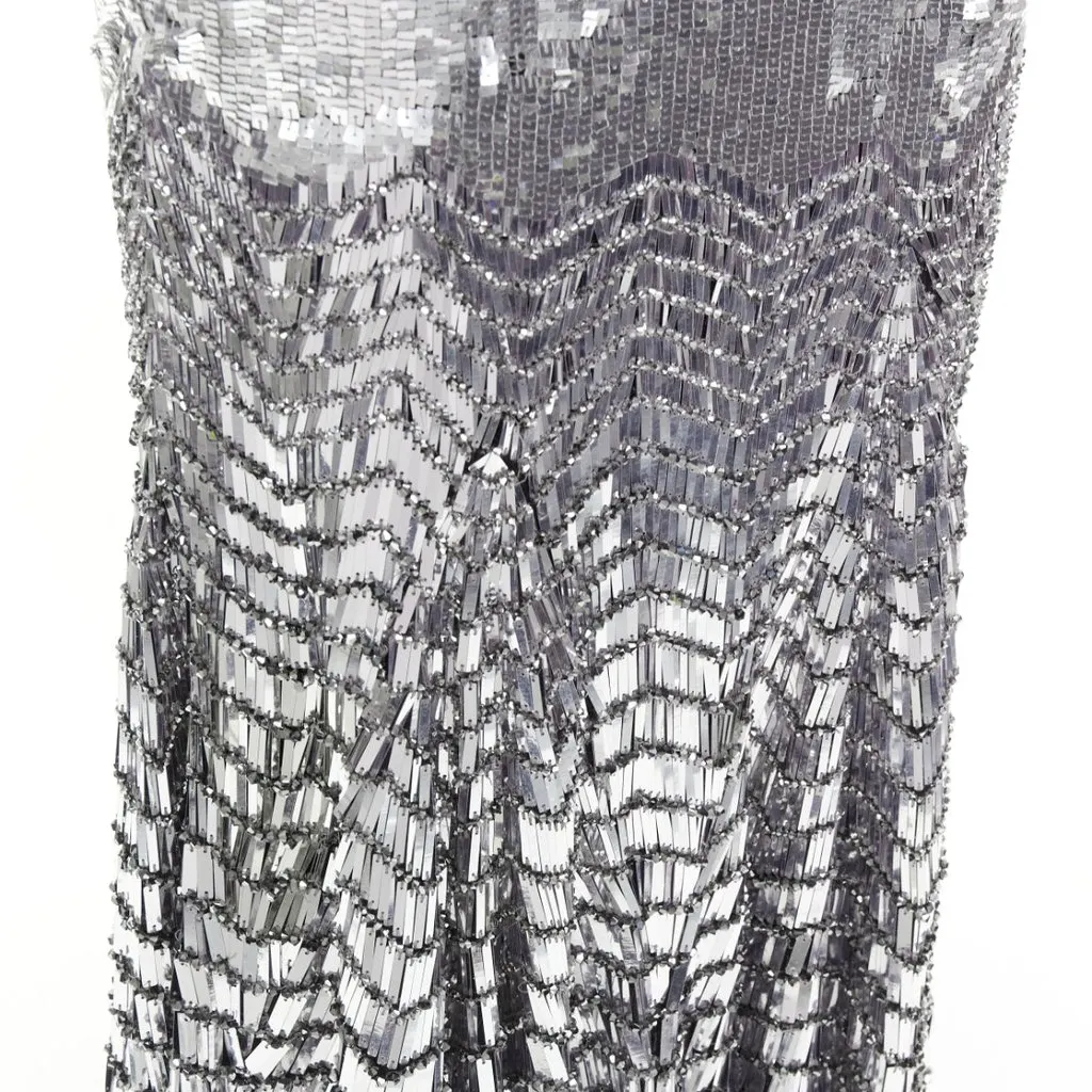 Alexandre Vauthier Silver Dress Silver Fair - Back View