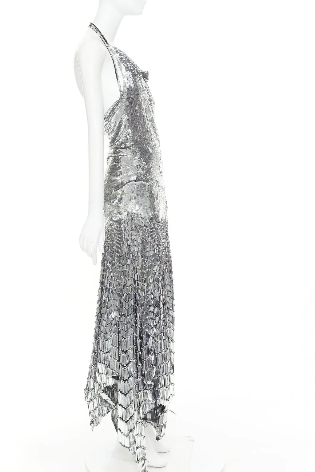 Alexandre Vauthier Silver Dress Silver Fair - Model View