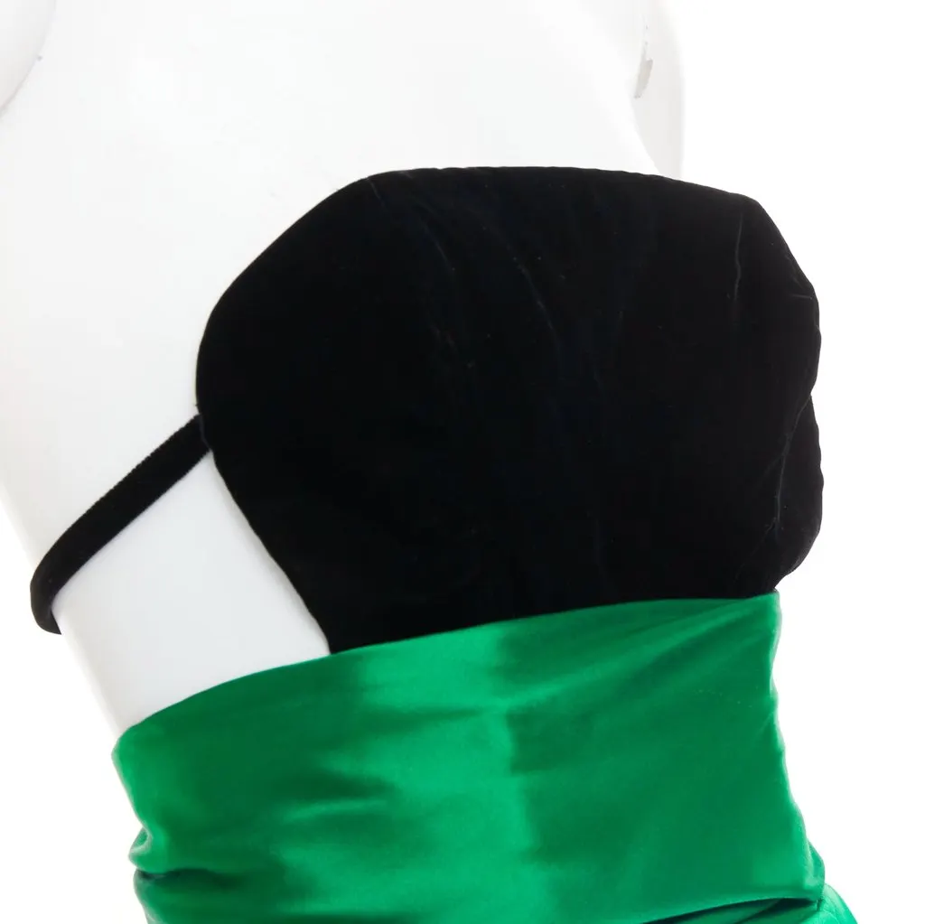 Alexandre Vauthier Green Silk Dress Green Silk Very good - Back View