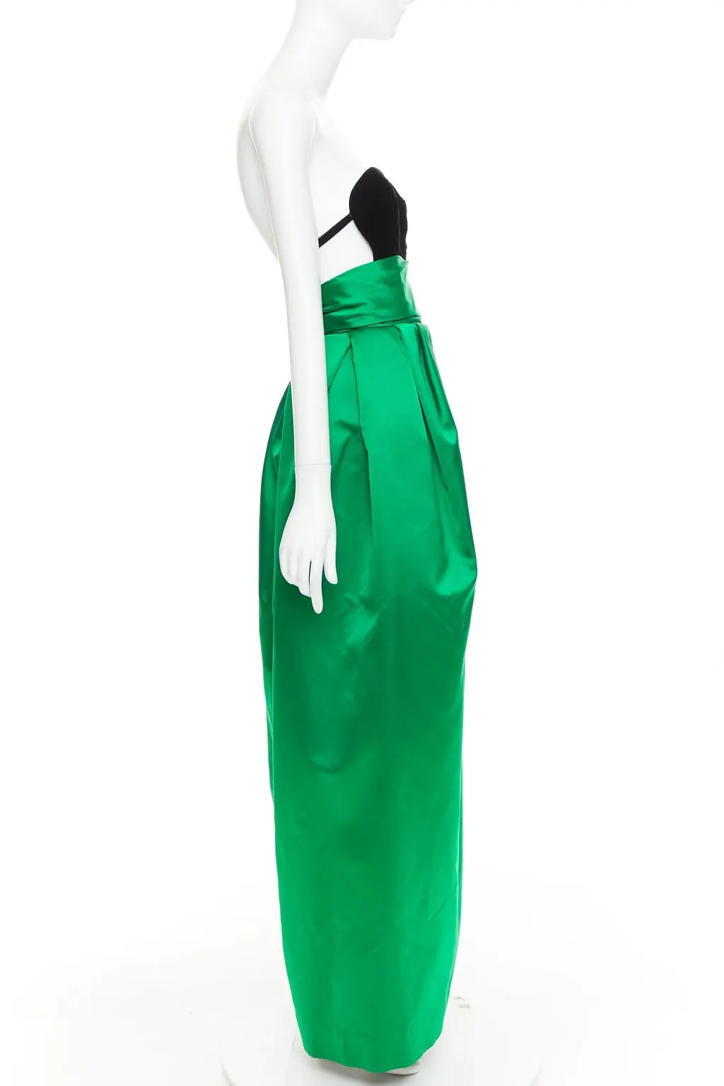 Alexandre Vauthier Green Silk Dress Green Silk Very good - Model View