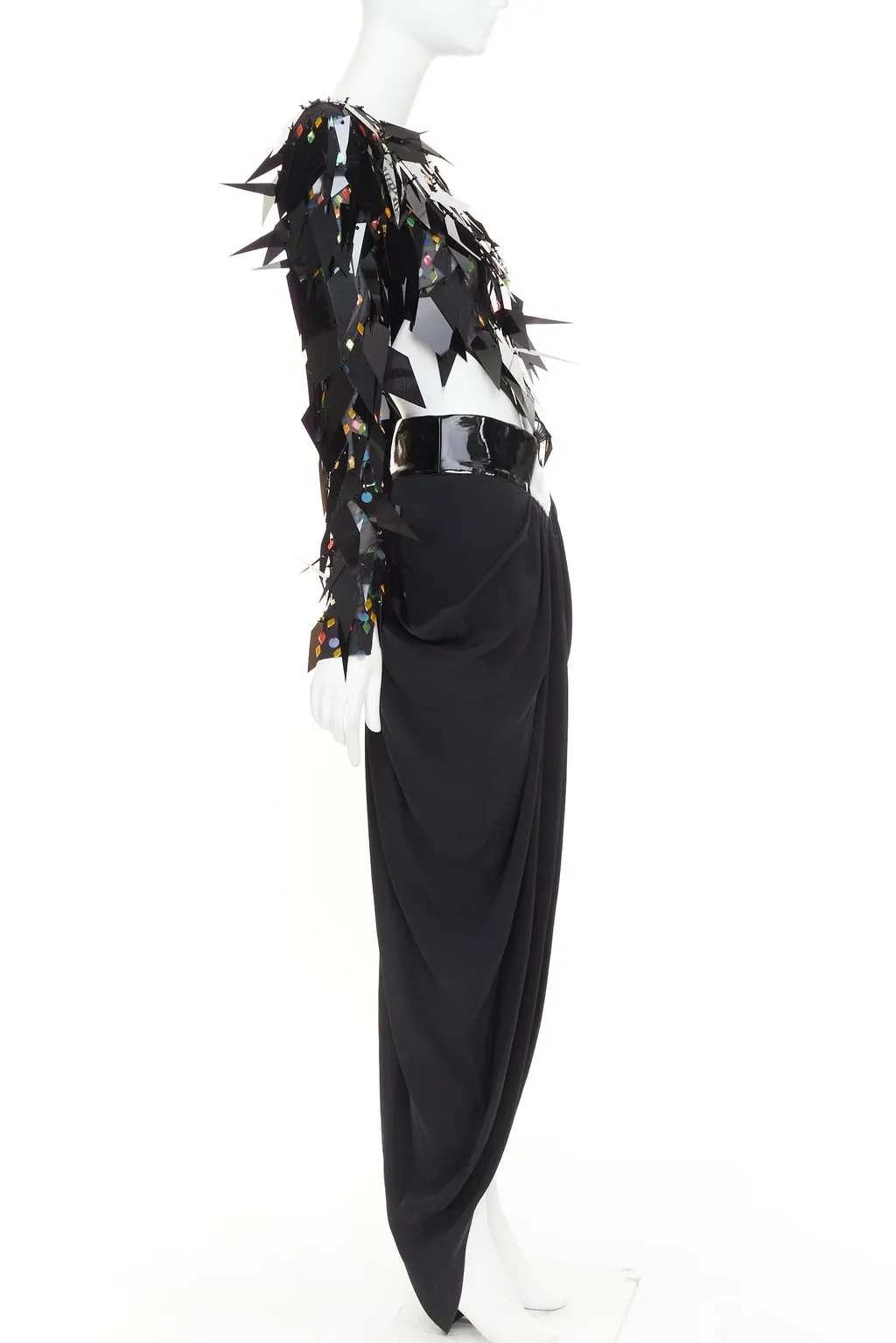 Alexandre Vauthier Black Dress Black Fair - Model View