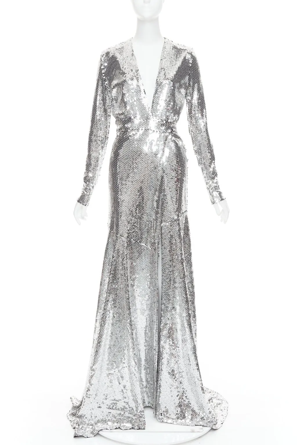 Alexandre Vauthier Silver Dress Silver Very good - Inside View