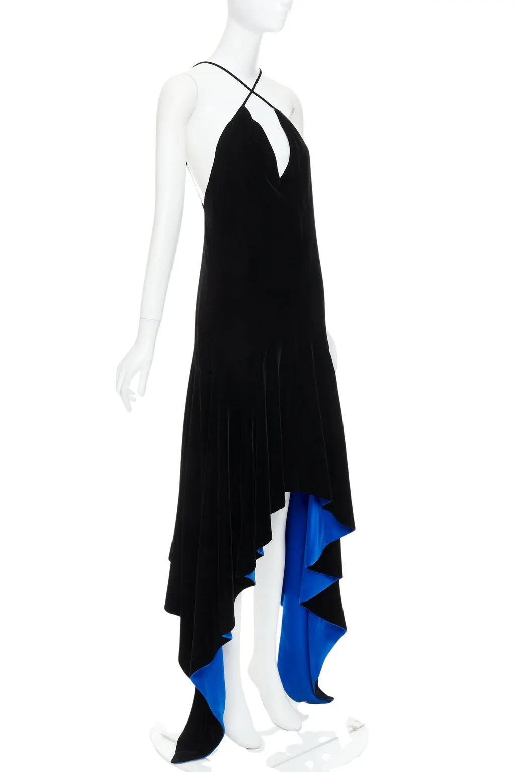 Alexandre Vauthier Black Velvet Dress Black Velvet Very good - Front View