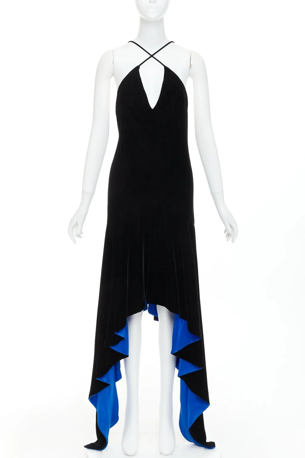Alexandre Vauthier Black Velvet Dress Black Velvet Very good - Back View