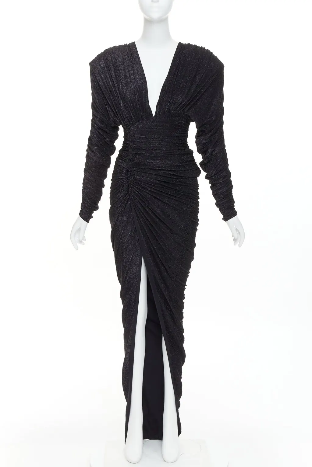 Alexandre Vauthier Black Polyester Dress Black Polyester Good - Front View