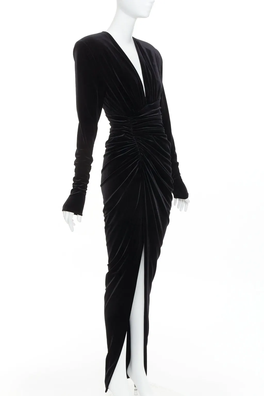 Alexandre Vauthier Black Velvet Dress Black Velvet Very good - Inside View