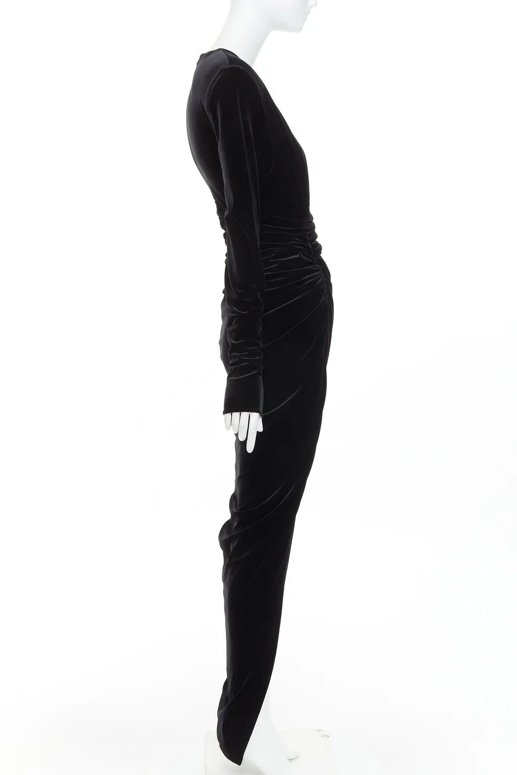 Alexandre Vauthier Black Velvet Dress Black Velvet Very good - Model View