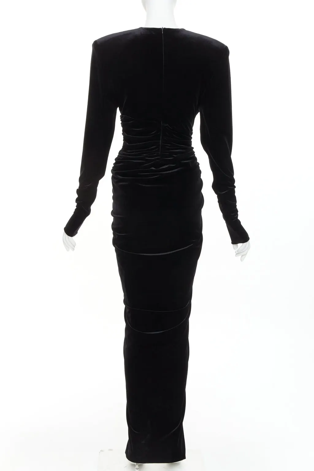 Alexandre Vauthier Black Velvet Dress Black Velvet Very good - Box View