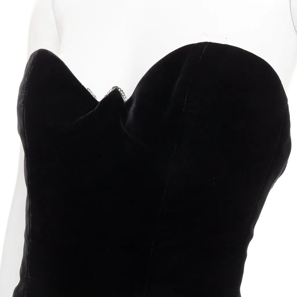 Alexandre Vauthier Black Velvet Dress Black Velvet Very good - Back View