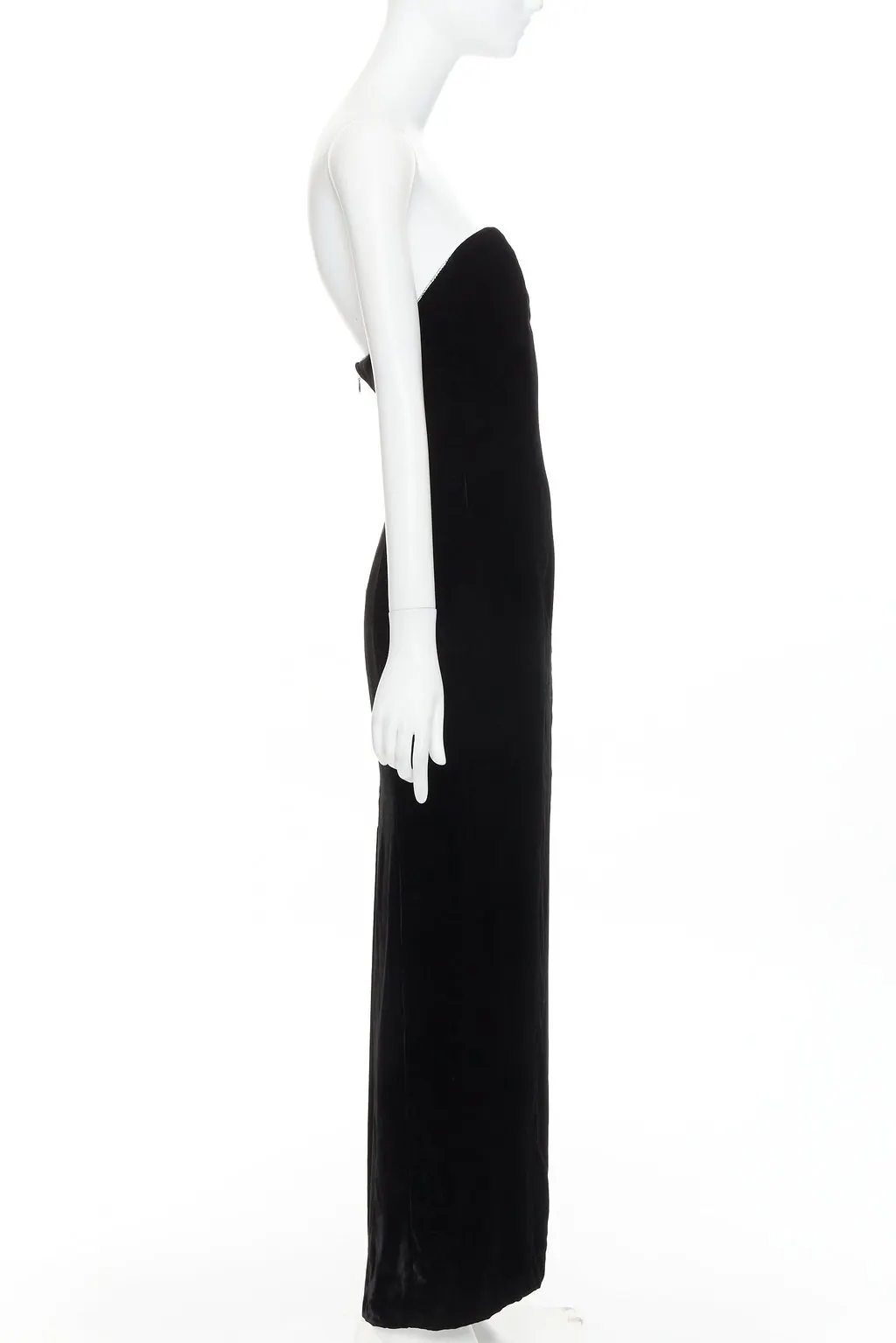 Alexandre Vauthier Black Velvet Dress Black Velvet Very good - Model View