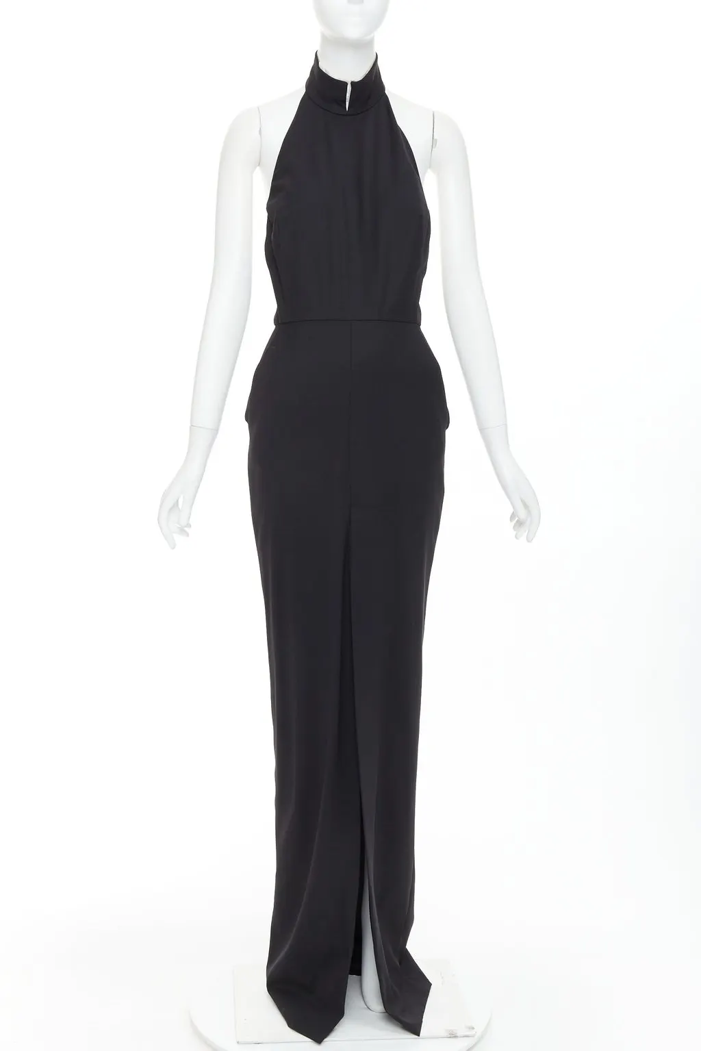 Alexandre Vauthier Black Wool Dress Black Wool Good - Front View