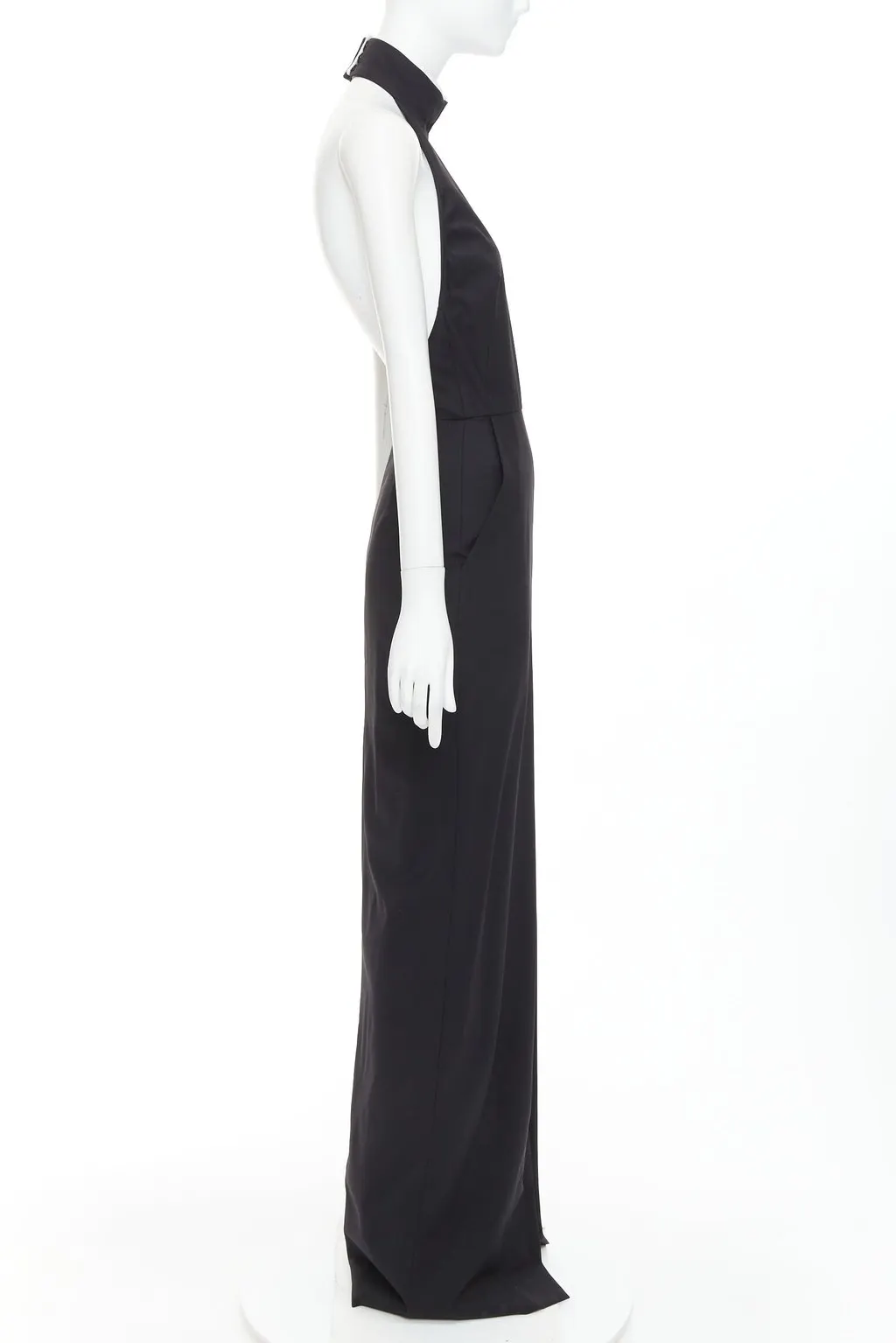 Alexandre Vauthier Black Wool Dress Black Wool Good - Model View