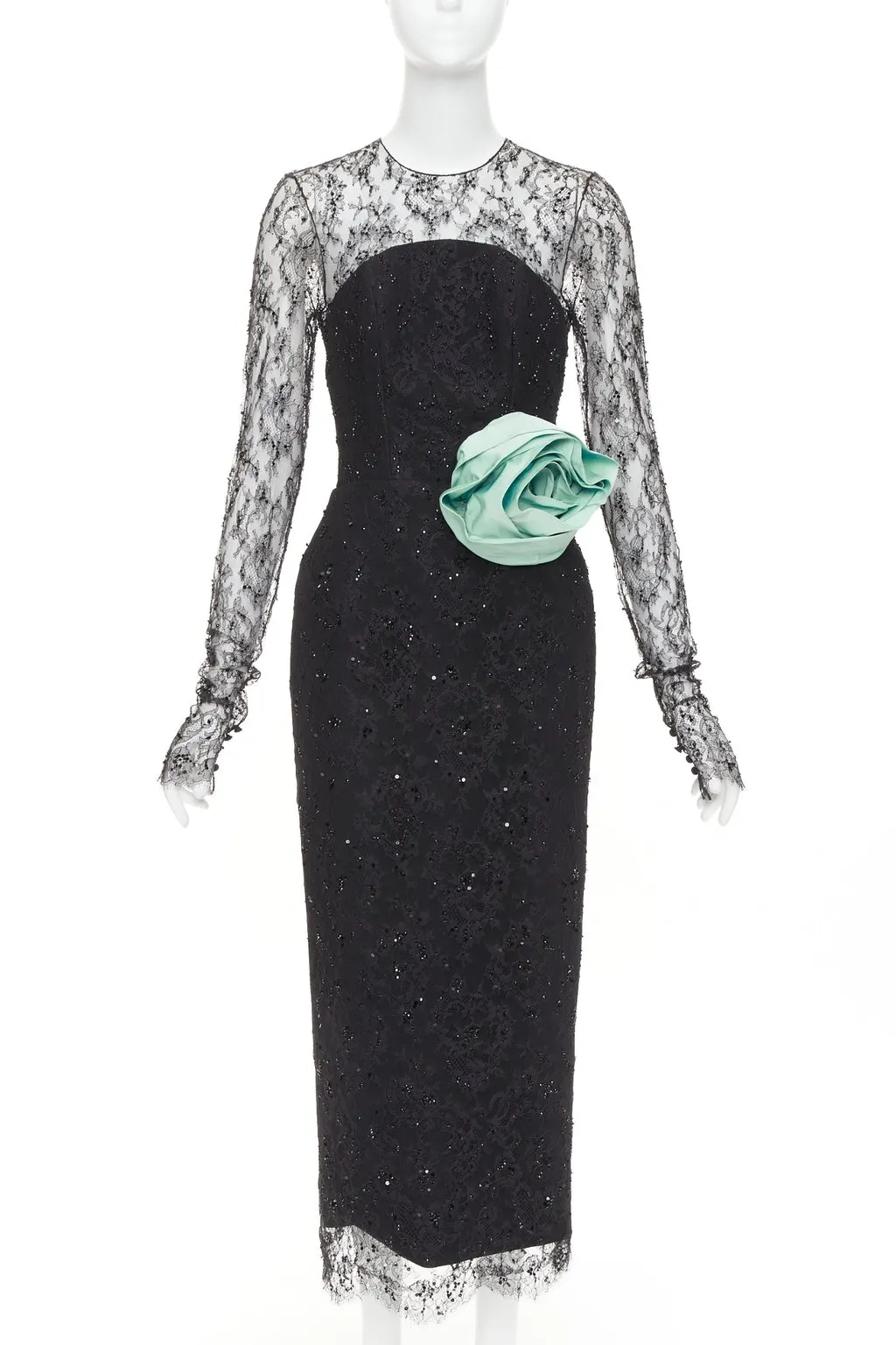 Alexandre Vauthier Black Dress Black Lace Very good - Front View