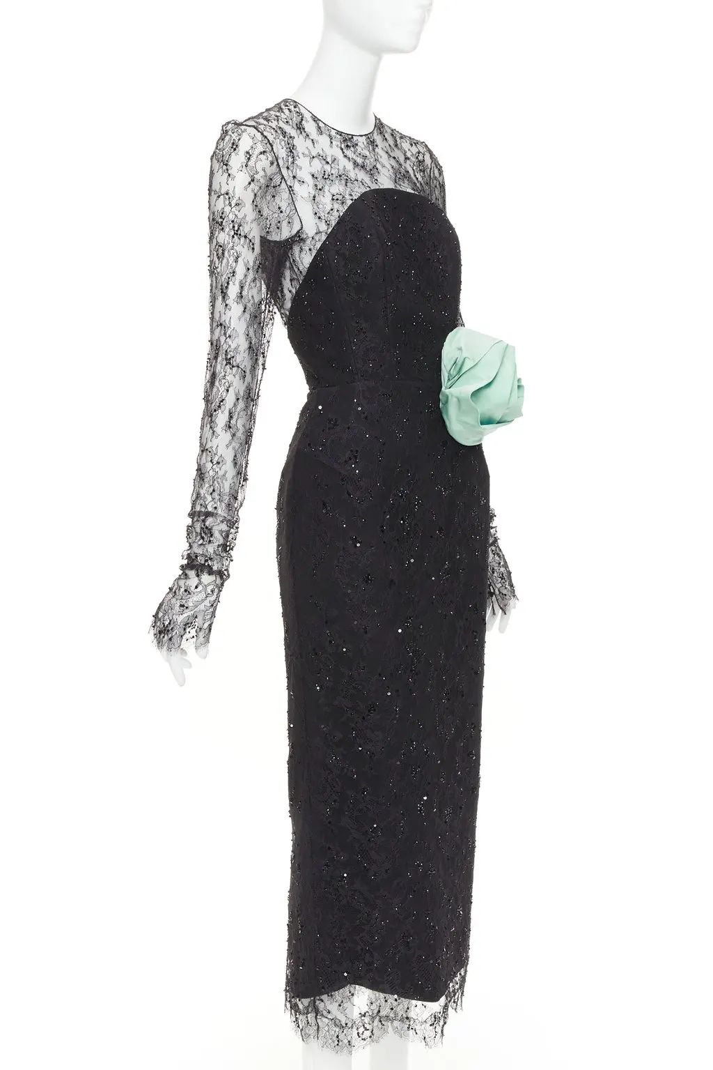 Alexandre Vauthier Black Dress Black Lace Very good - Inside View
