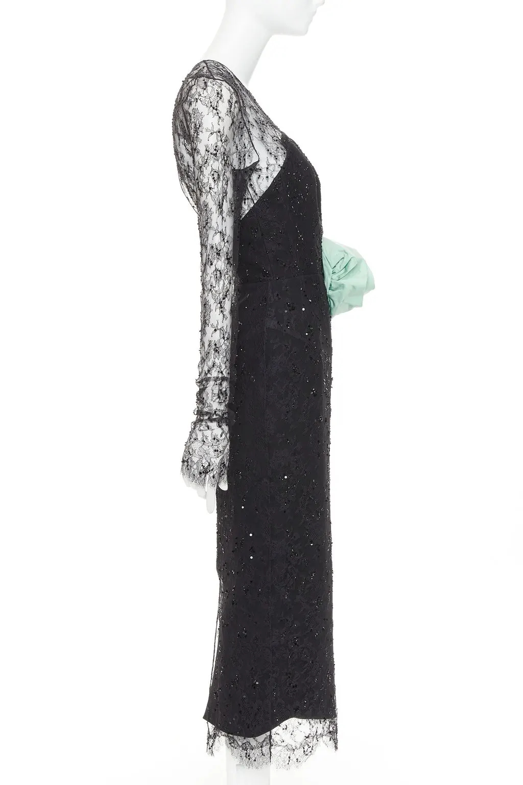 Alexandre Vauthier Black Dress Black Lace Very good - Model View